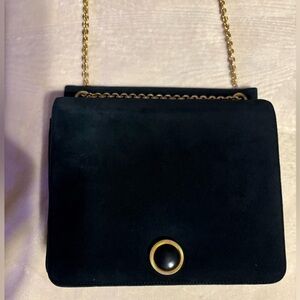 Vintage Bienen Davis Elegant Black Mini Bag with Gold Chain 1960 era I believe